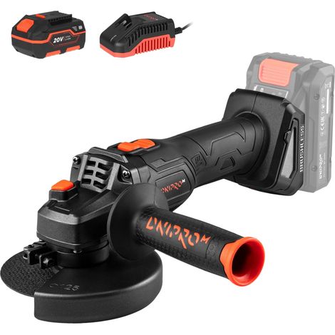 Dnipro-M Amoladora Angular Inalámbrica 20V Brushless 125mm, 6 Velocidades hasta 9000 RPM, Arranque Suave, Batería 4Ah + Cargador – DGA-202SBC (1/5)