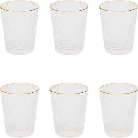 Lot de 6 Verres Design "Liseré" 35cl Transparent (1/3)