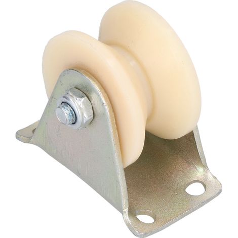 Roulette rigide robuste à gorge en V de 50 mm avec support de 2,5 mm pour équipements de levage (1/5)
