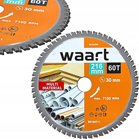 WIDIA-SÄGEBLATT FÜR STAHL UND HOLZ 216x30 mm 60 T MULTIMATERIAL (1/5)