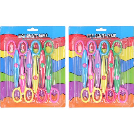 Lot de 12 ciseaux à découper les bords du papier décoratif pour loisirs créatifs et scrapbooking, parfaits pour les enfants. (1/5)