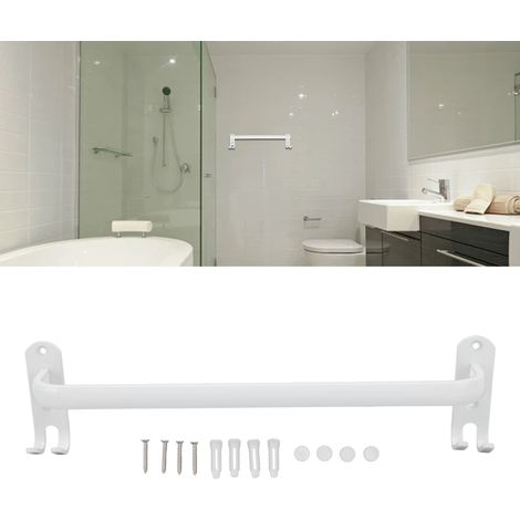 Badezimmeraccessoires: Handtuchhalter, Handtuchhaken, weiße Badezimmeraccessoires (1/5)