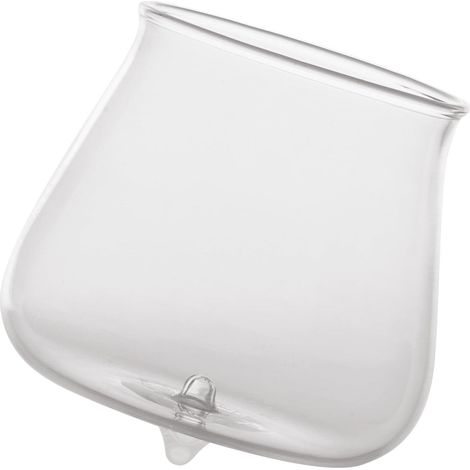 Zafferano Set 6 Bicchieri Tumbler Serie Pirolo in Vetro Borosilicato Bianco Design Dinamico Rotante ad Effetto Trottola per Tavola Elegante