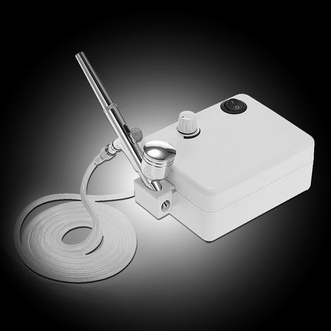 Multifunktionales Airbrush-Set mit Mini-Kompressor und Schwerkraftzufuhr zum Malen, Tätowieren, für Maniküre, Bastelarbeiten, Tortendekoration und andere DIY-Projekte. Kompatibel mit Modellbausätzen u