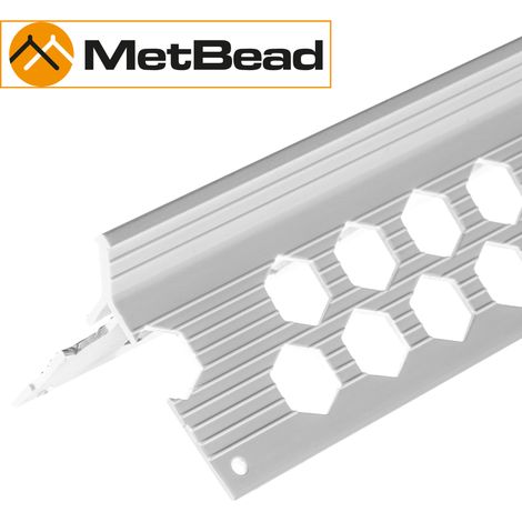 MetBead 10mm PVC Angle Bead 2.5m Pack of 68 (1/2)