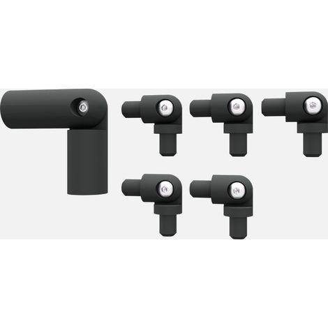 Kordo – Kit d'angle pour garde-corps – Raccord pour tube de main courante – Angles de 90° à 180° – Compatible Prestio et Opalu