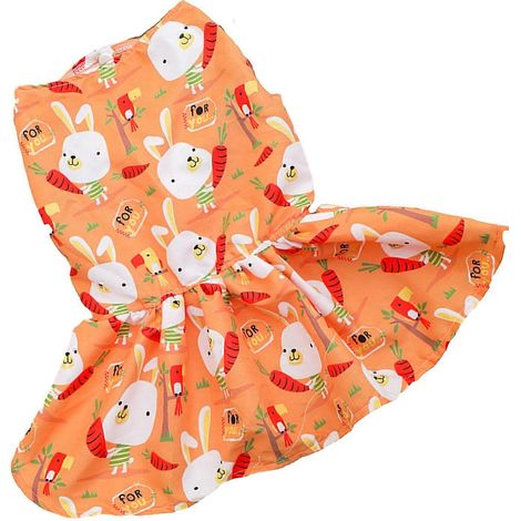 Robe-chemise pour chien, taille élastique, respirante, imprimée, motif carotte, idéale pour le printemps et l'été. Vêtements pour chiots et animaux de compagnie. (1/2)