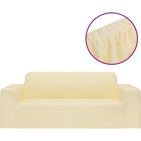 Maison Exclusive - Fodera Elasticizzata Divano 2 Posti in Jersey Poliestere Crema