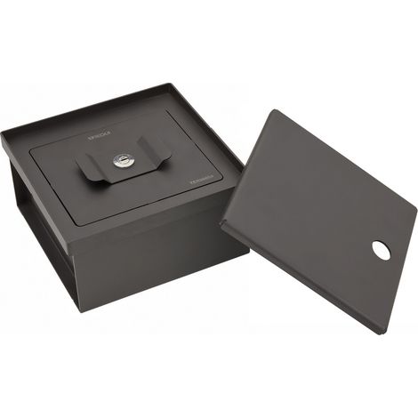 ARREGUI Terra Versteckter Tresor für Zuhause, Bodentresor, Geheimfach für Geld, Unauffälliges Geldversteck, Boden Geldbox, Geheimversteck, Kleiner Versteckter Safe, 10x20x20cm, 2,3L, schwarz
