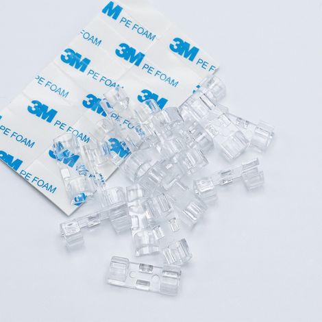 Lot de 80 6MM (Transparent) Clips Câbles Adhésifs Rangement de Câbles, XIAOXI Gestion de Câble Support Organiseur de Fils Electriques pour Cordon (1/5)