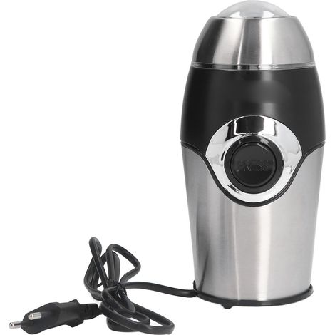 Tragbare elektrische Kaffeemühle für Gewürze, Kräuter und Getreide – Klingen aus Edelstahl, 220 V (EU), schwarz (1/5)
