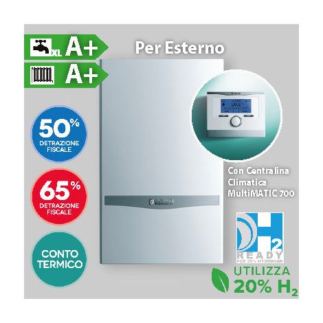 Caldaia murale a condensazione da esterno EcoBalkon Plus Vaillant 26Kw 0010017156 (1/5)