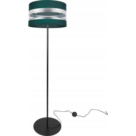 LAMPADA DA TERRA COLORI CROMO PARALUME VERDE BOTTIGLIA (1/5)