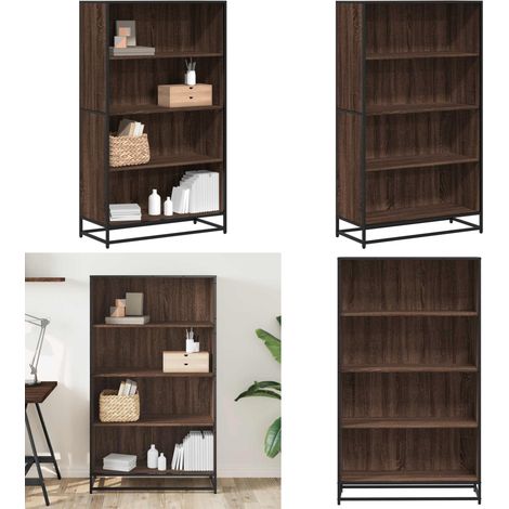 vidaXL Bücherregal Braun Eichen-Optik 80,5x35x139 cm Holzwerkstoff (1/5)
