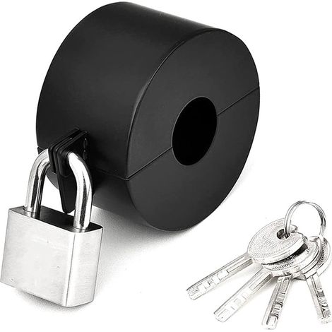 Dispositif De Verrouillage Pour Poignée De Porte - Acier Inoxydable - Convient Poignées Ronde Tulipe Ovale Et Robinets À Volant - 1 Pièce (1/2)