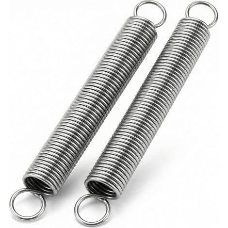 Traction Spring, 150mm Free Length, 304 Stainless Steel, Wire Diameter 2mm, Outer Diameter 18mm (1/5)
