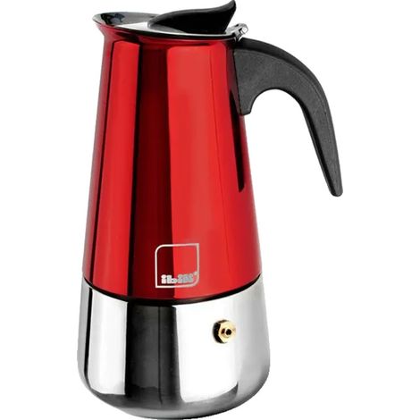 Cafetera italiana Ibili Moca Rosso 6 tazas 280 ml roja (1/3)
