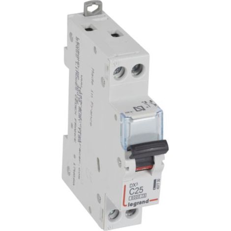 Interruptor magnetotérmico Legrand 407730 DX3 6/10KA P+N C25 1mod