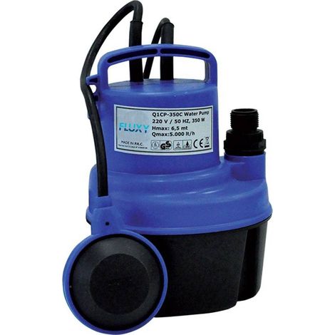 ELETTROPOMPA SOMMERGIBILE IN PVC 350 watt - 5000 litri/h - hp 0,47