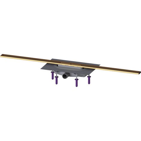 Kessel Duschrinne Linearis Infinity 60 Länge 1100mm DN 40 Megastop, Bronze gebürstet (1/2)