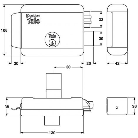 SERRATURA ELETTRICA DA APPLICARE PER CANCELLI ART. 68080 Sx - E 50