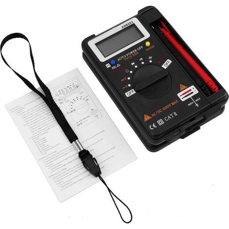 Digitales Voltmeter AN8203, digitales Multimeter, AC/DC-Voltmeter, Ohmmeter, LCD-Anzeige, 4000 Zähler (1/5)