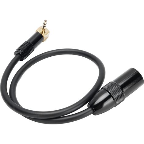 Câble audio stéréo coudé 3,5 mm vers XLR, 0,5 m, mâle vers XLR mâle, pour téléphone, tablette ou ordinateur portable (1/5)