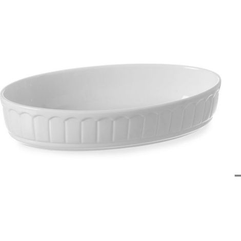 Plat À Four Ovale - Porcelaine - 220 x 130 x 40 mm - Pour Four Micro-ondes Lave-vaisselle - 1 Pièce (1/2)