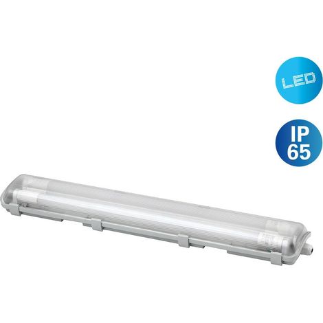 LED Feuchtraumleuchte Pipe 2-flammig 120 cm 18 W, G13, 1800 lm, IP 65, weiß