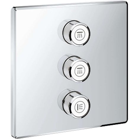 Mitigeur de douche encastré 3 voies – Finition GROHE StarLight – Débit 65 l/min – Installation rapide – 29127000 (1/10)