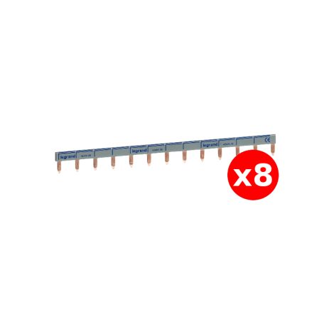 Legrand - LOT de 8 Peignes d'alimentation 13 Modules Universel PH + N - Ru00e9f : 404926x8 (1/2)