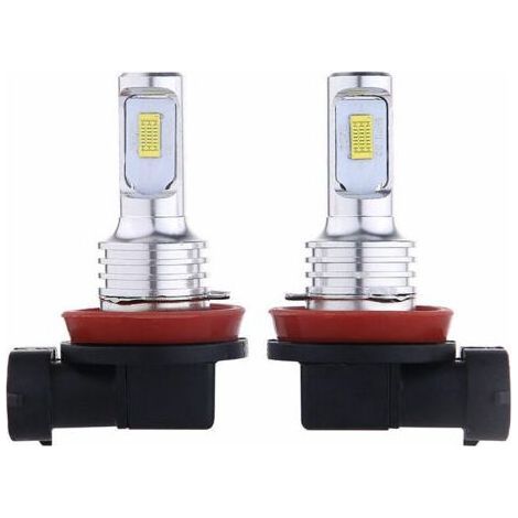 Ampoules Led - H8 H9 H11 H16 - 35 W - 4000 Lm - 6000 K - Pour Feux Antibrouillard Et Phares - Lot De 2 (1/5)
