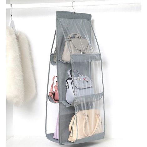 Organizzatore per borse - Grigio - Organizzatore per borse - Porta borse - Organizzatore per armadio - Borse da donna (1/2)
