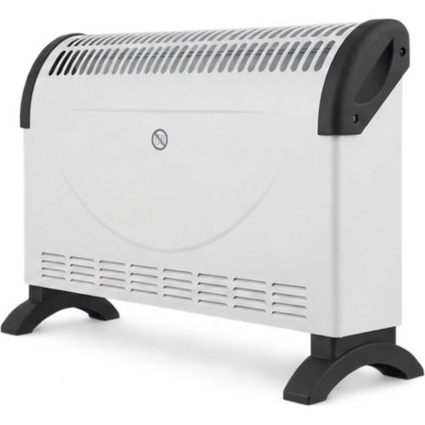 Termoconvettore Elettrico 1500W Termosifone Elettrico Basso Consumo   Stufa Elettrica da Pavimento 2 Potenze 750/1500W , Termostato Regolabile, Silenzioso, con Maniglie, fino a 30 m², Bianco (1/5)