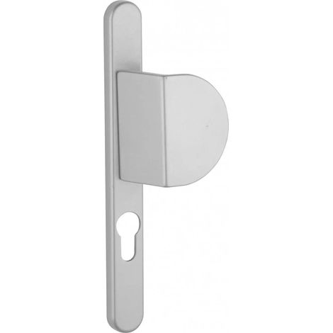 THIRARD - Ensemble de poignées pour porte d'entrée palière Sultane trou de cylindre, carré 7mm, entr'axes 195mm, argent - THIRARD