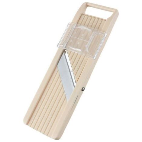BARKBUSTERS Trancheuse à mandoline japonaise BN-1 avec trois lames interchangeables en acier inoxydable, ivoire, coupe-légumes, éplucheur, acier inoxydable, blanc cassé (1/4)