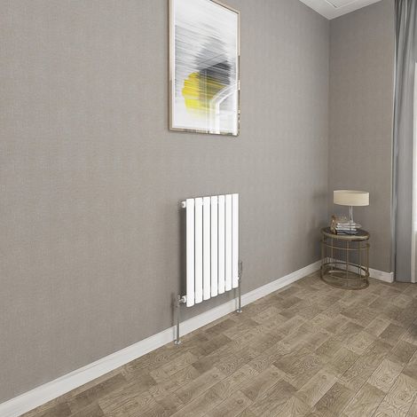 600x413mm White Single Oval Column Radiator Horizontal Modern Central Heating Radiators