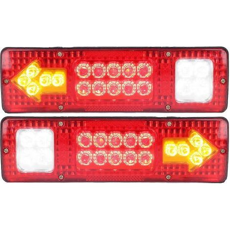 2 feux arrière à LED, 12 V, haute luminosité, clignotants universels pour remorques, camions, caravanes, bateaux, camping-cars (1/5)