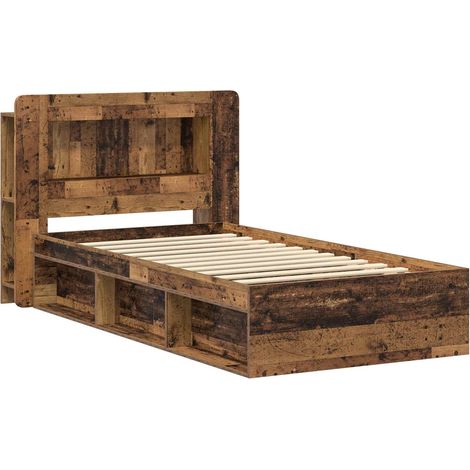 Maison Exclusive - Telaio del letto con storage Legno antico 80 x 200 cm (1/5)