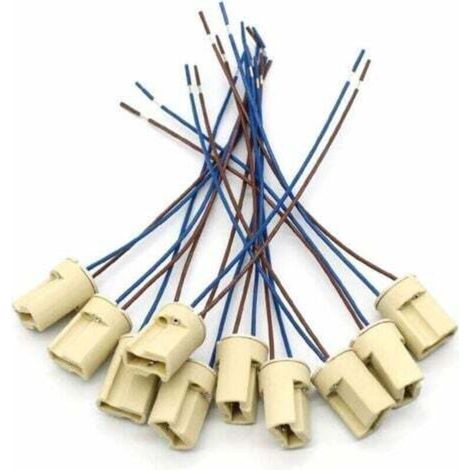 [NEVER USED] 10 Pieces G9 Lamp Holder, G9 Ceramic Base Socket with 150mm Teflon Wire for G9 LED Halogen Bulbs at Home