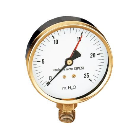 Aräometer, radialer Anschluss 3/8", m w.g. 0-25 Caleffi 689025  0-25