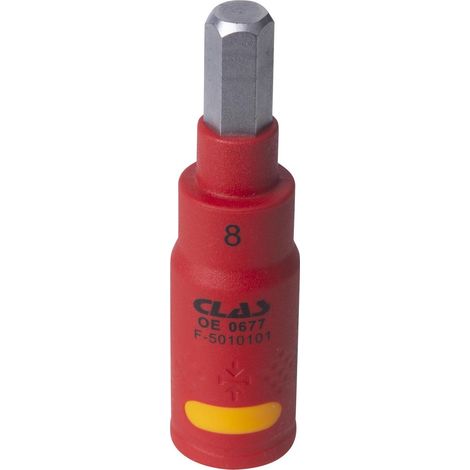 Douille isolée 1/4" h8 - OE 0677 - CLAS Equipements