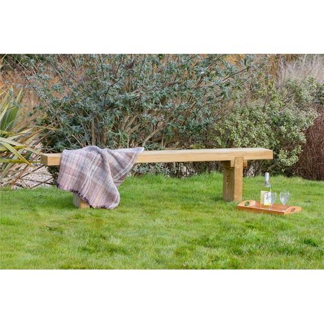Zest Rebecca Wooden Garden Park Bench Seat Chair Dining Table Bench (1/4)