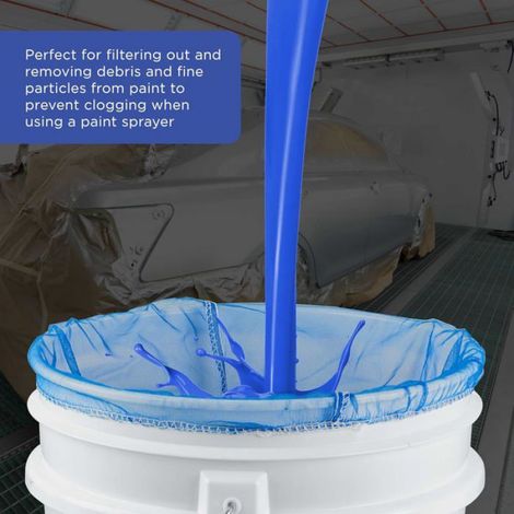 Lot 36 Sacs Filtre 5 Gallons Nylon Bleu Fin - Maille Fine Élastique pour Peinture Liquide Hydroponie Jardin (1/5)