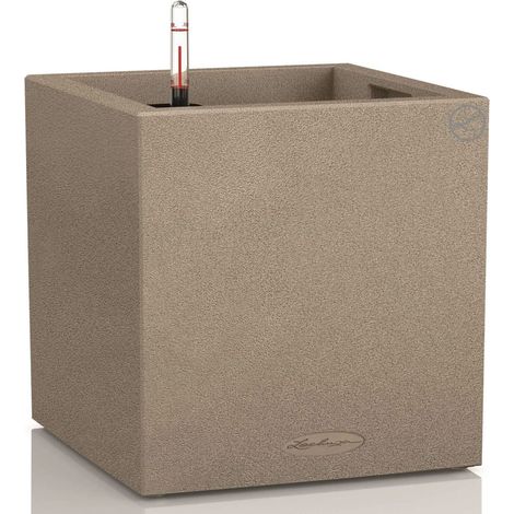 LECHUZA CANTO Stone 40 low beige sabbiato 13721 (1/5)