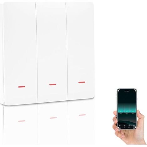 WiFi smart switch, remotely controlled via the "Tuya/Smart Life" app.