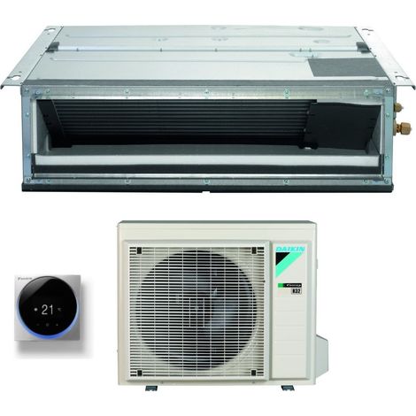 Daikin – Climatiseur réversible 12000 Btu – Inverter ducted ultraflat R-32 – Wi-Fi en option – Efficacité A – Débit d'air 8,7 m3/min
