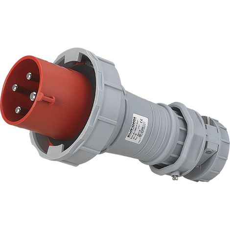Fiche industrielle mobile droite IP67 - 3P+T - 63A - 400V AC - Eur'Ohm