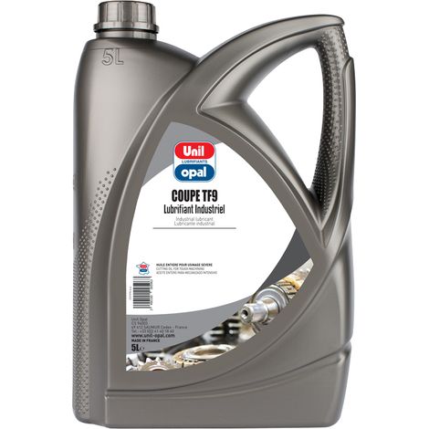 Huile de coupe TF9 5L – Usinage sévère inox et aciers – Application au pinceau – État de surface parfait – Unil Opal