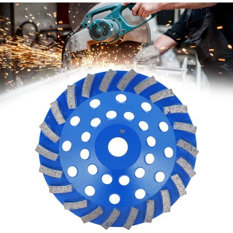 Diamantschleifblöcke, Schleifscheiben für Beton und Zement, Schleifköpfe für Metalle, blau, 180 mm, Körnung 30 (1/5)